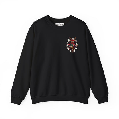 Christmas Reindeer Crewneck Sweatshirt — Cute Vintage Holiday Deer Design