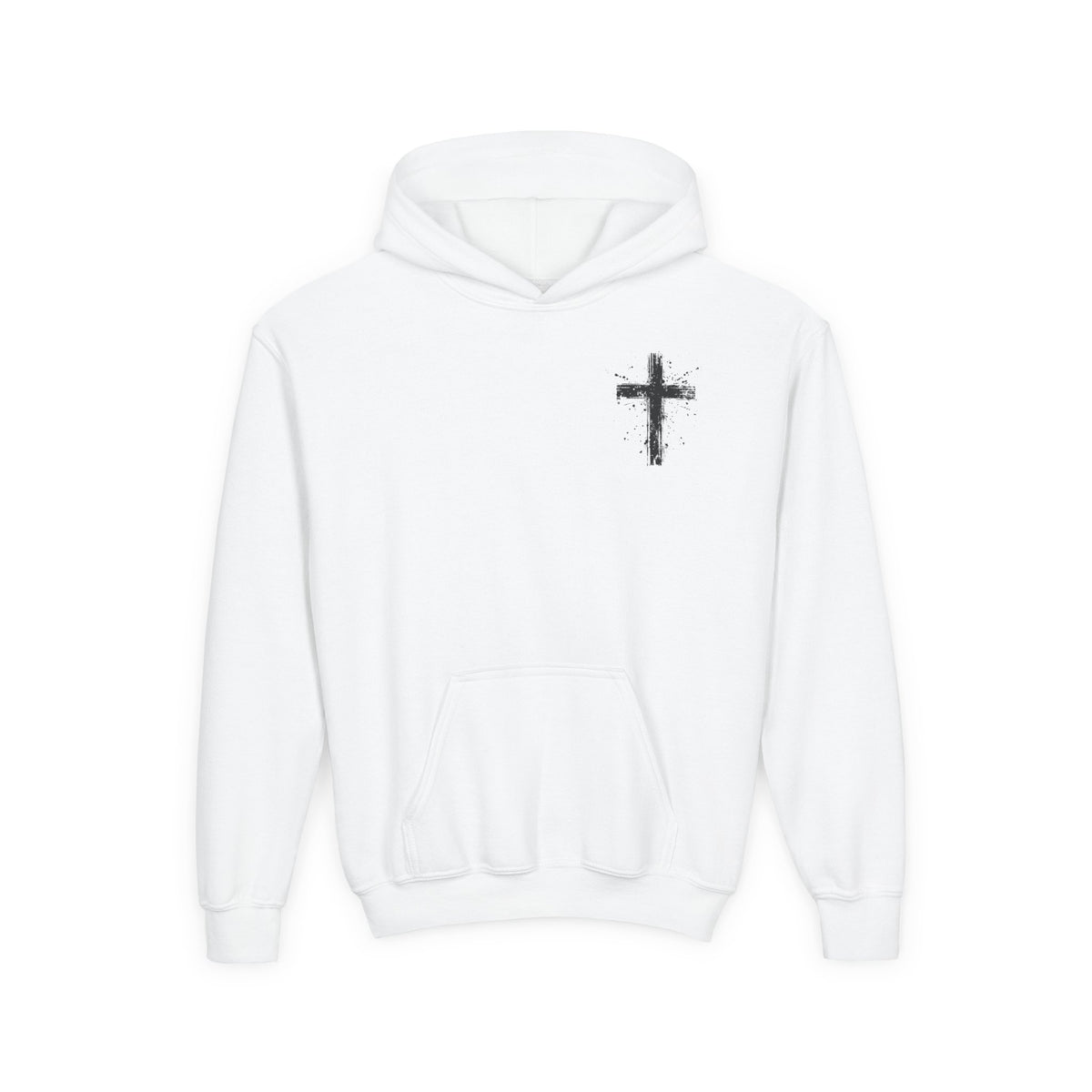 Spray Painted Jesus Cross Youth Hoodie