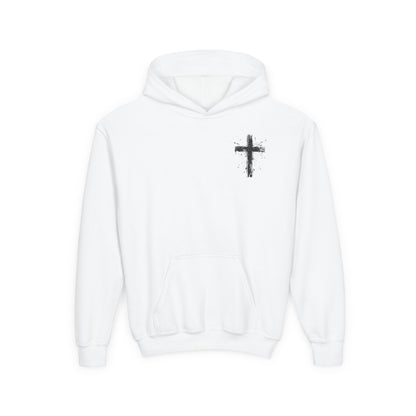 Spray Painted Jesus Cross Youth Hoodie