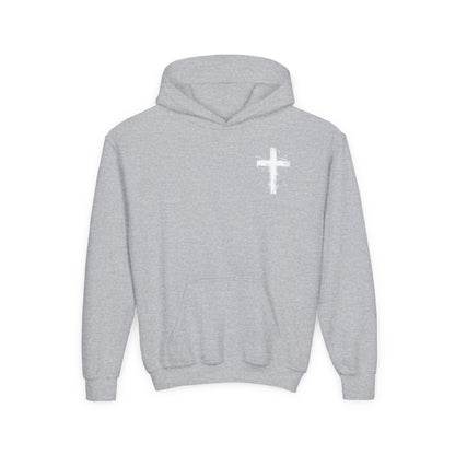 Spray Painted Jesus Cross Youth Hoodie