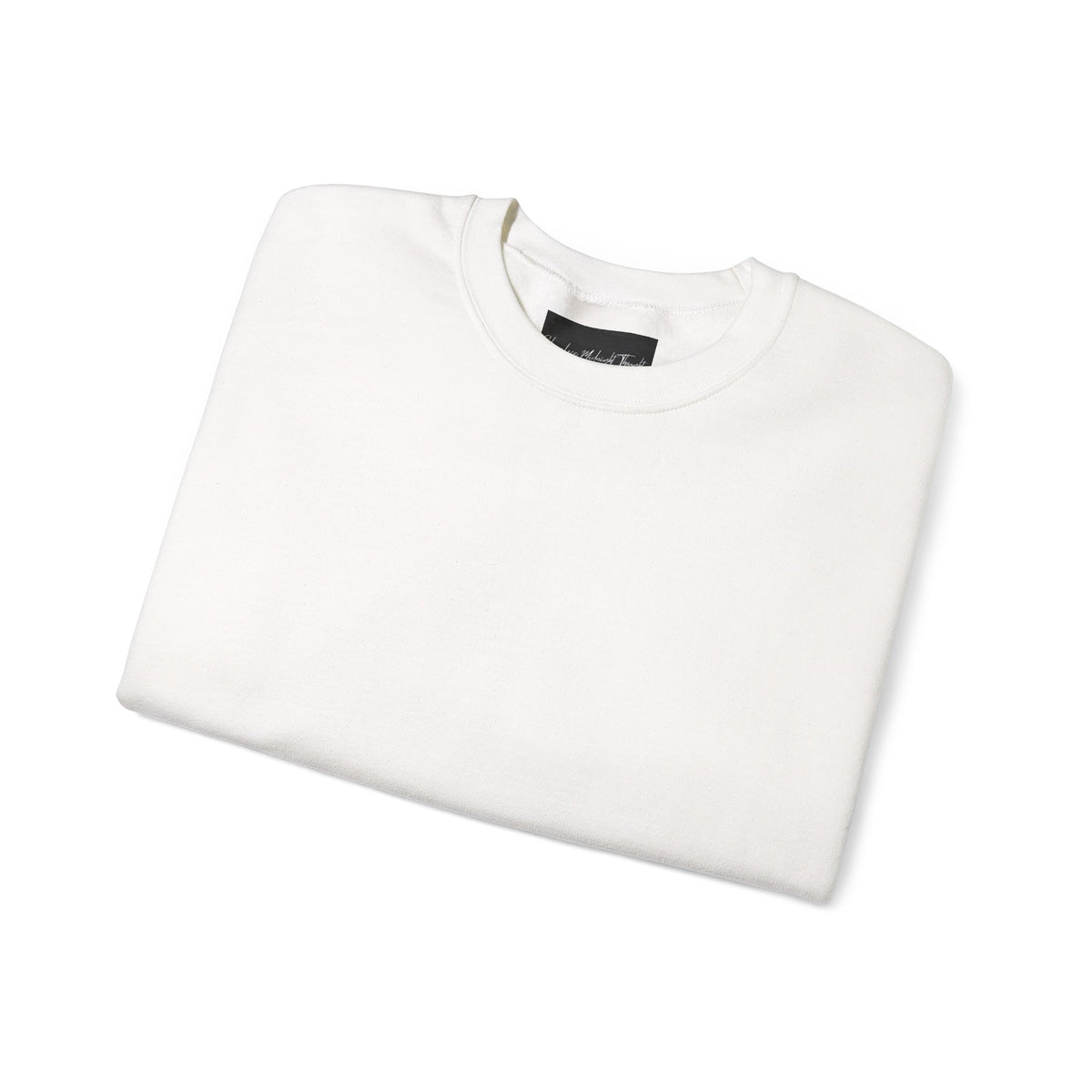 Crewneck Sweatshirt — Minimal Cross Sleeve Design