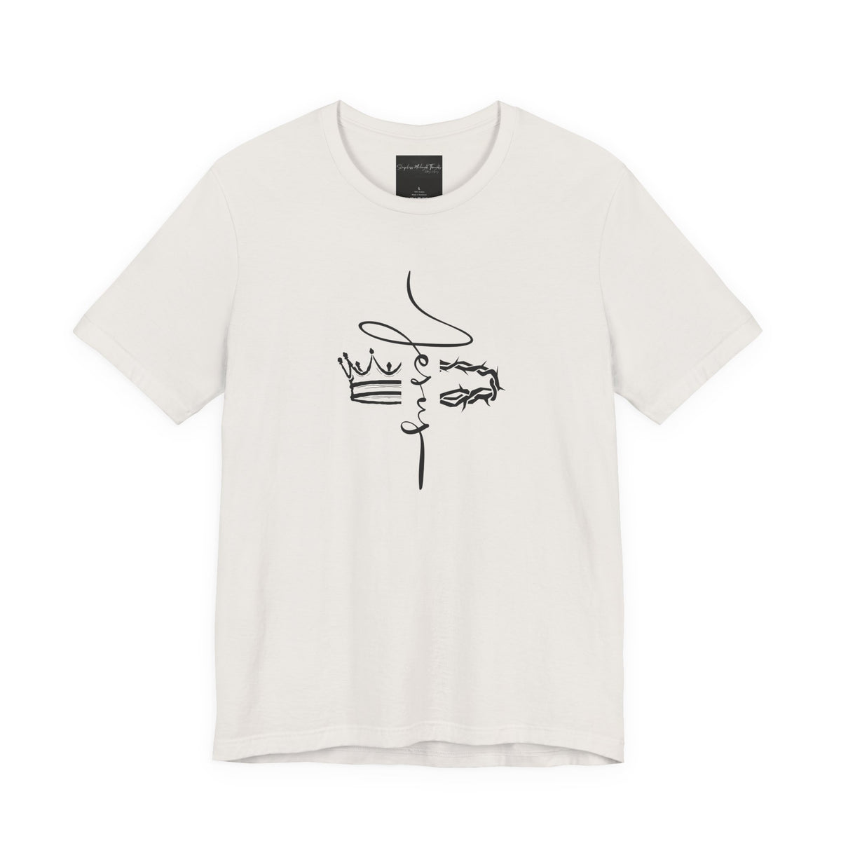Minimalist Crown Lion T‑Shirt — Elegant Line Art Tee for Men & Women