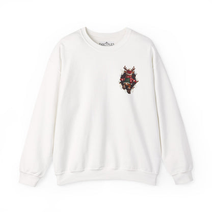 Christmas Reindeer Crewneck Sweatshirt — Cute Vintage Holiday Deer Design