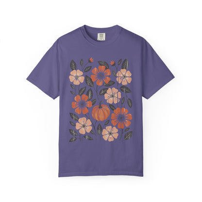 Autumn Pumpkin Floral T-Shirt