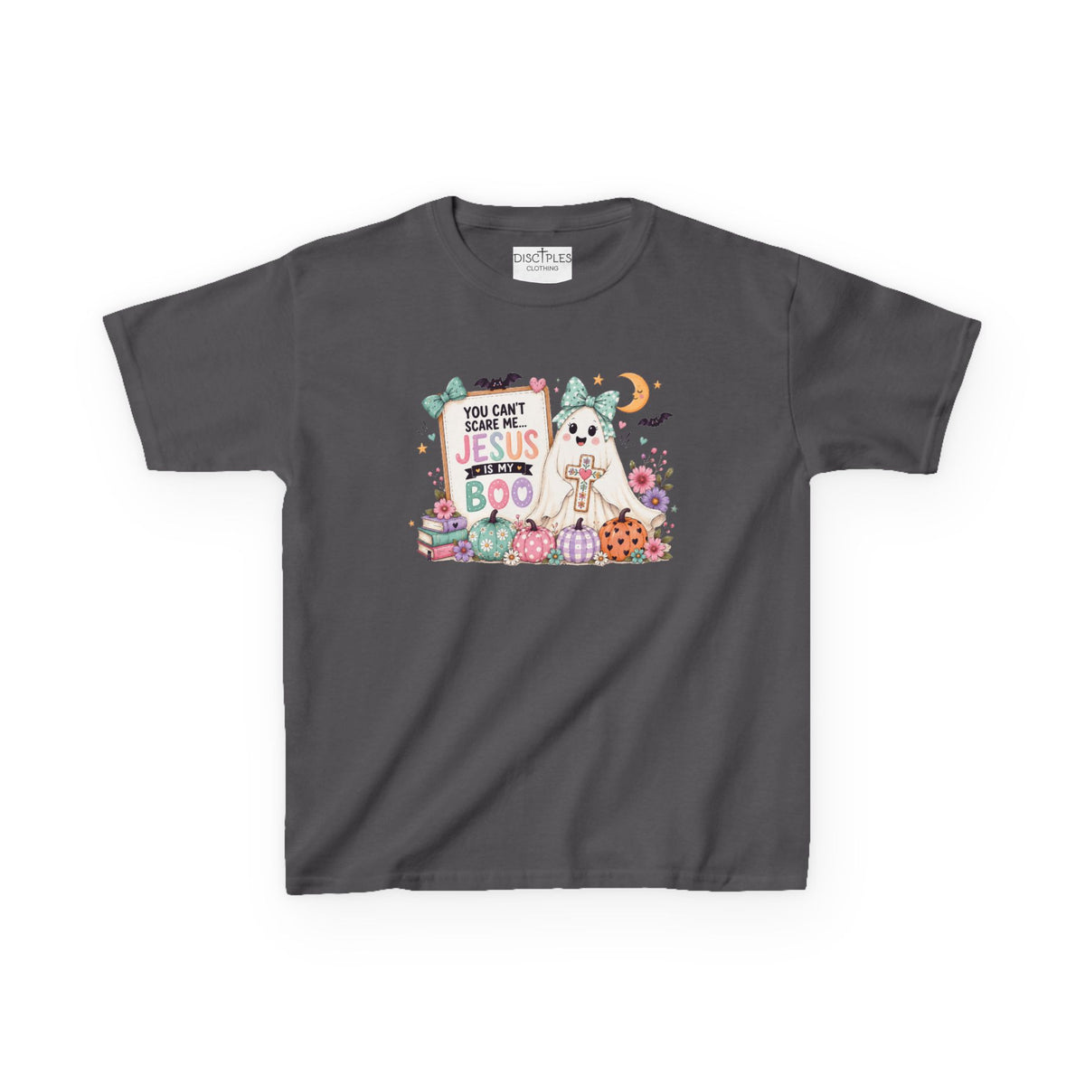 Ghost Halloween Shirt “You Can’t Scare Me, Jesus Is My Boo” Kids T-Shirt