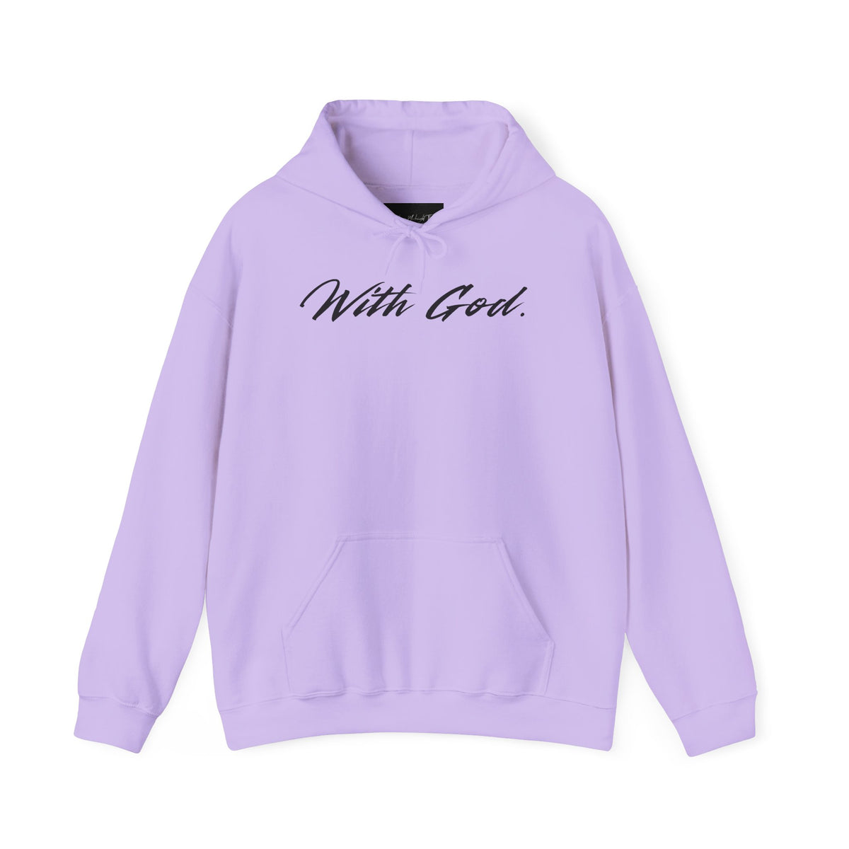 With God Hoodie — Faith Script Pullover Sweatshirt