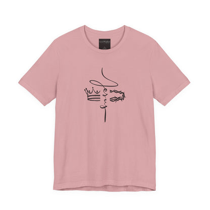 Minimalist Crown Lion T‑Shirt — Elegant Line Art Tee for Men & Women