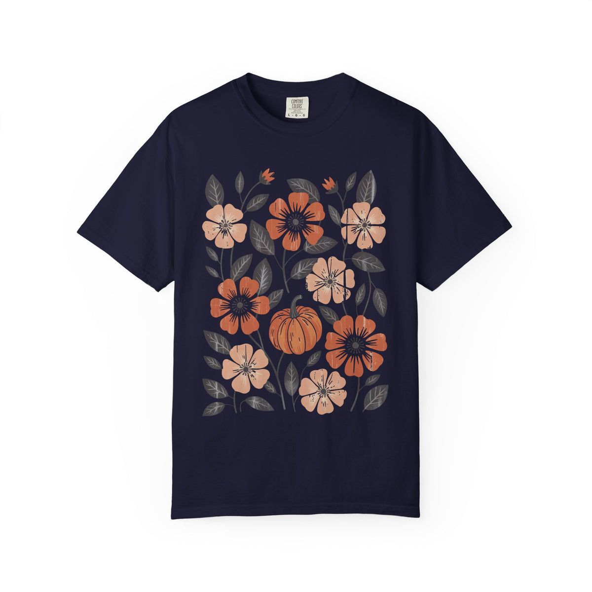 Autumn Pumpkin Floral T-Shirt