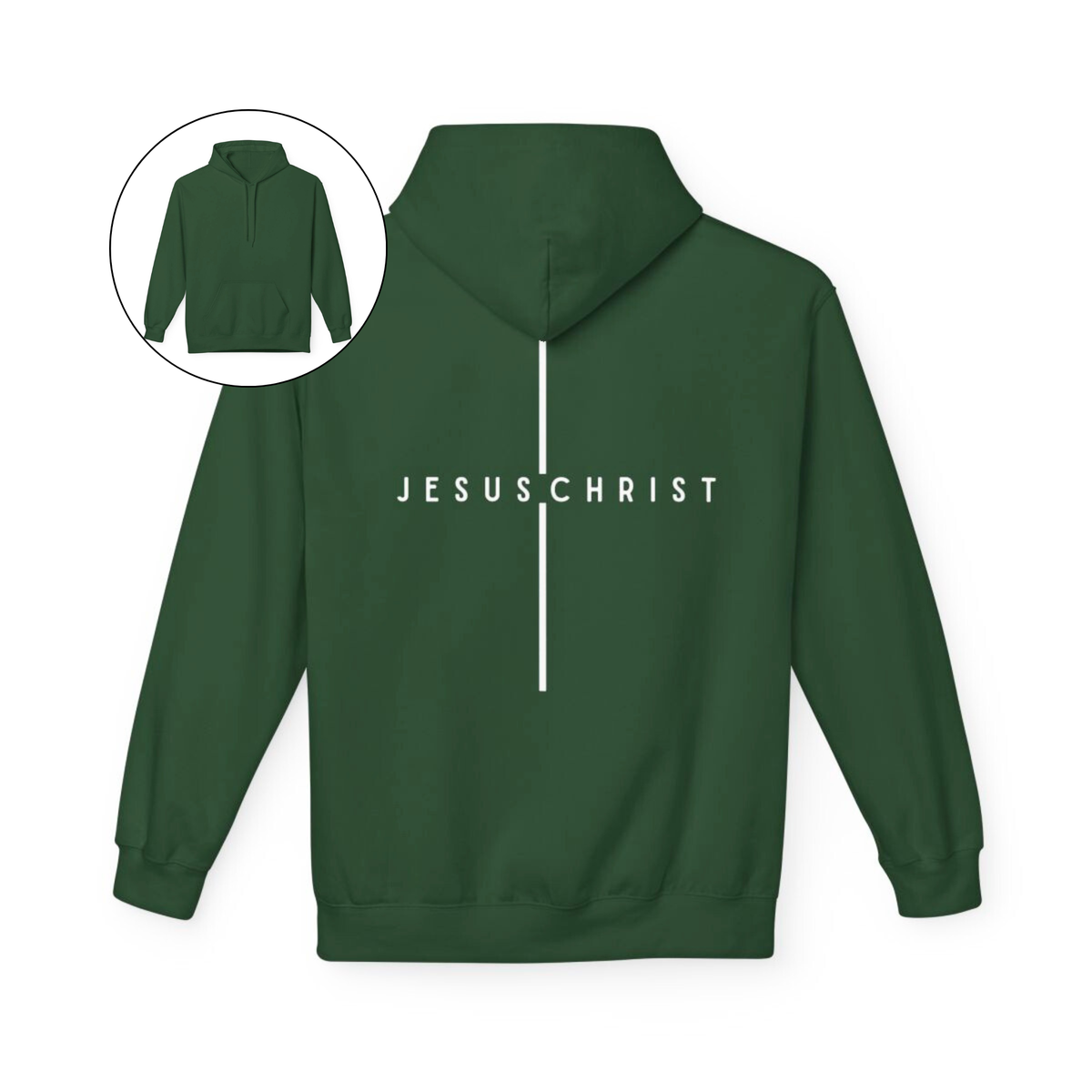 Jesus Christ Minimalist Cross Hoodie