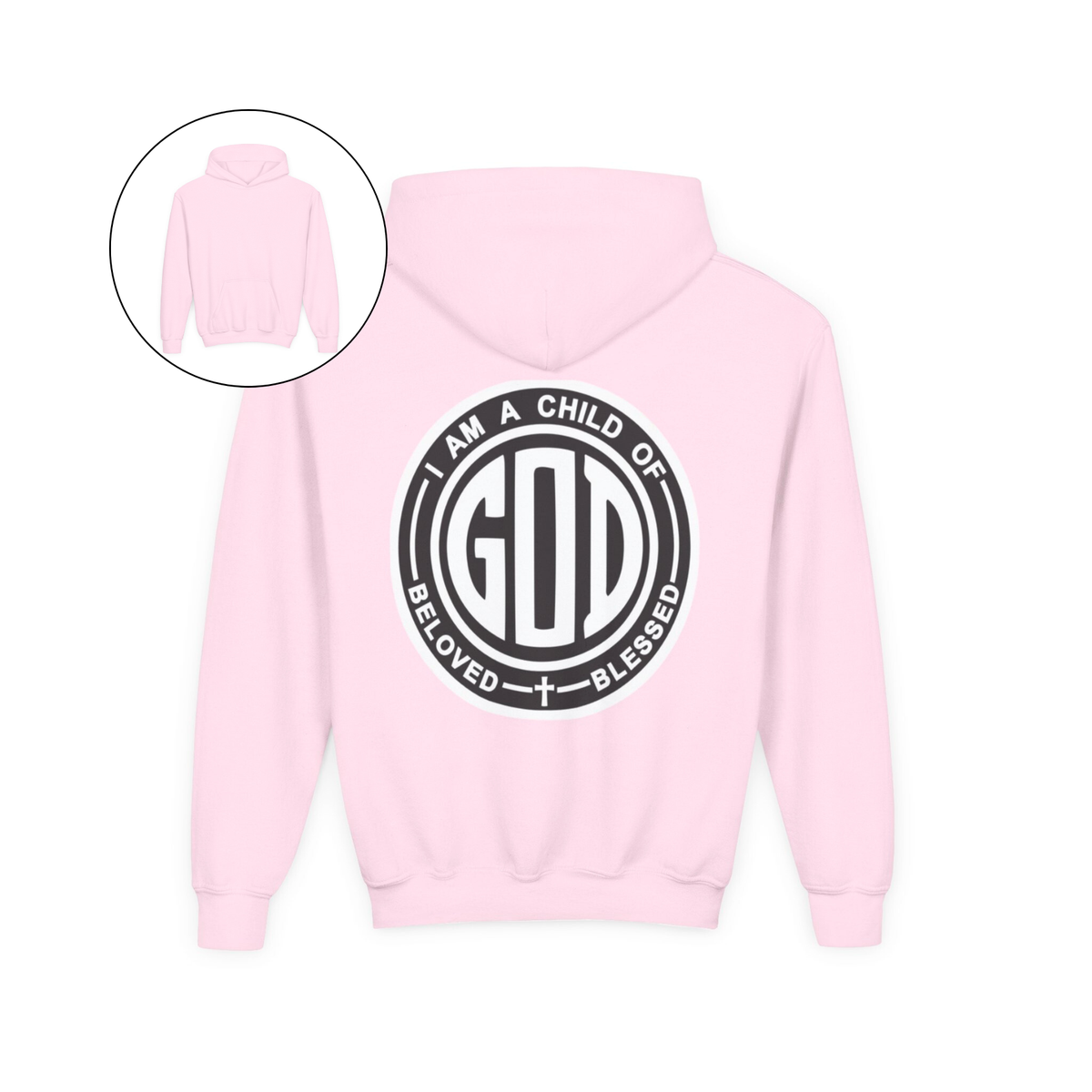I Am a Child of God Faith Youth Hoodie