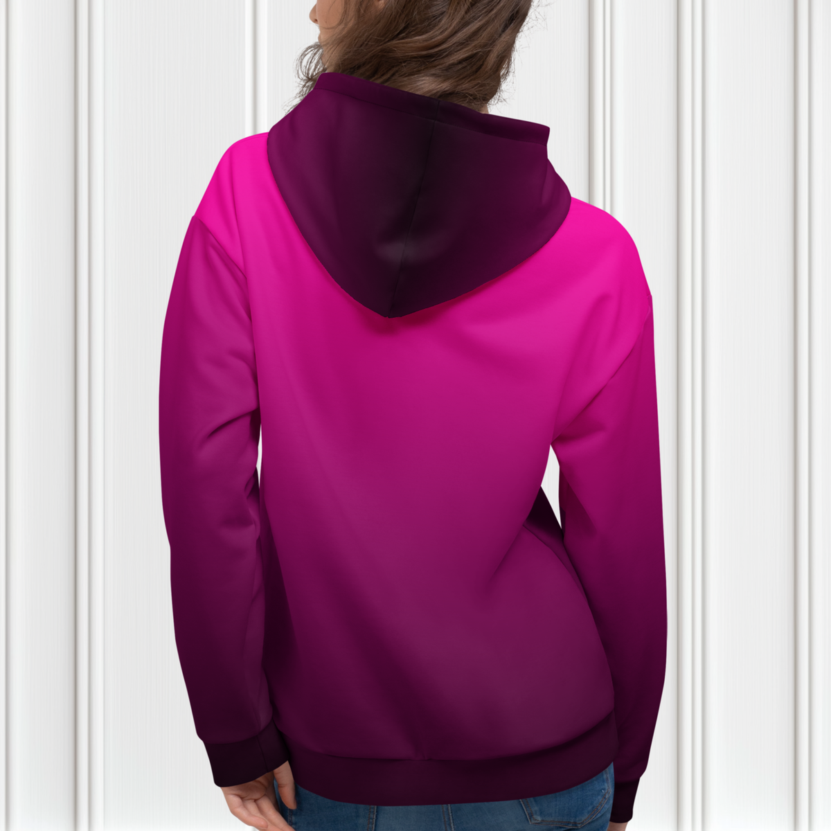 Hot Pink Ombre Women's Hoodie