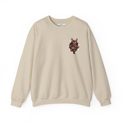Christmas Reindeer Crewneck Sweatshirt — Cute Vintage Holiday Deer Design