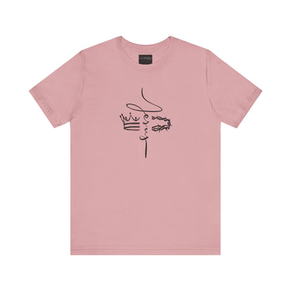 Minimalist Crown Lion T‑Shirt — Elegant Line Art Tee for Men & Women