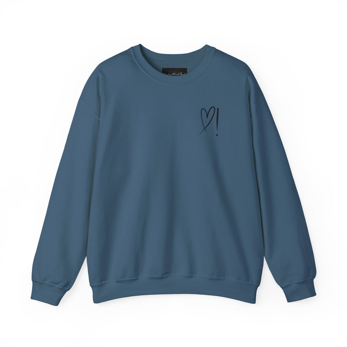 Heart Doodle Crewneck Sweatshirt – Minimal Pocket Heart Graphic
