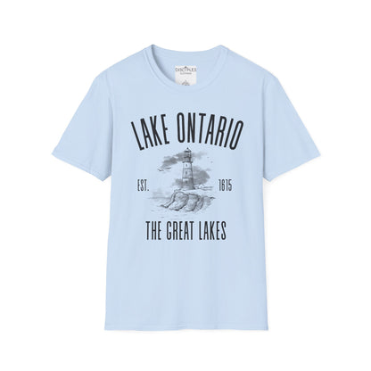 Lake Ontario Vintage Lighthouse — The Great Lakes Est. 1815 T-Shirt