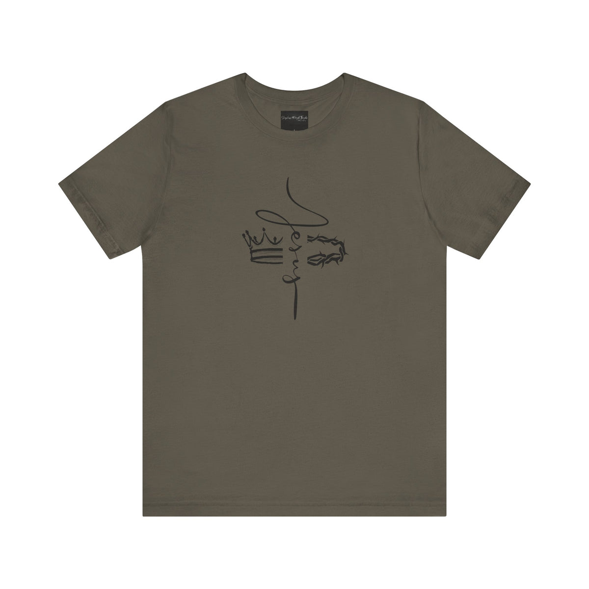 Minimalist Crown Lion T‑Shirt — Elegant Line Art Tee for Men & Women
