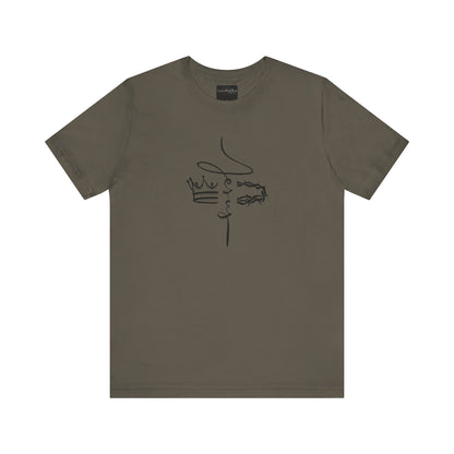 Minimalist Crown Lion T‑Shirt — Elegant Line Art Tee for Men & Women