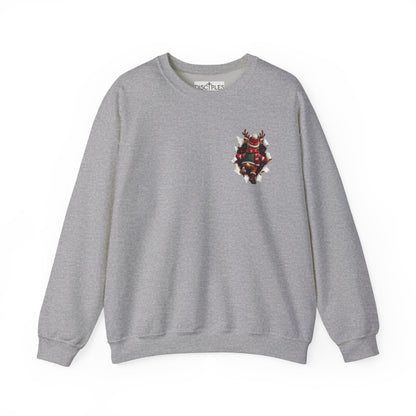 Christmas Reindeer Crewneck Sweatshirt — Cute Vintage Holiday Deer Design