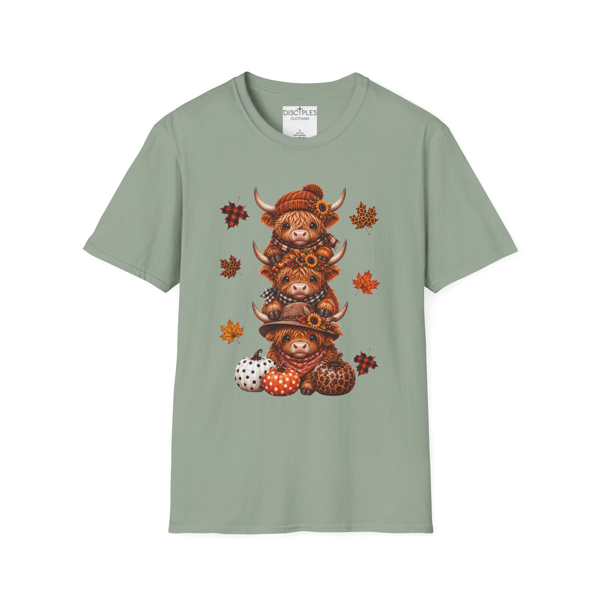 Autumn Highland Cow Stack T-Shirt