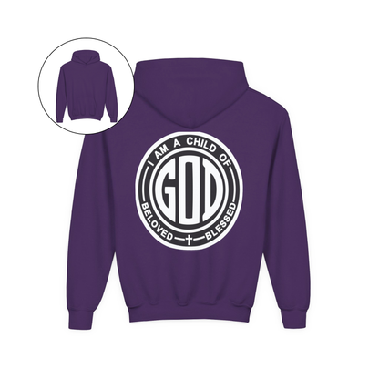 I Am a Child of God Faith Youth Hoodie