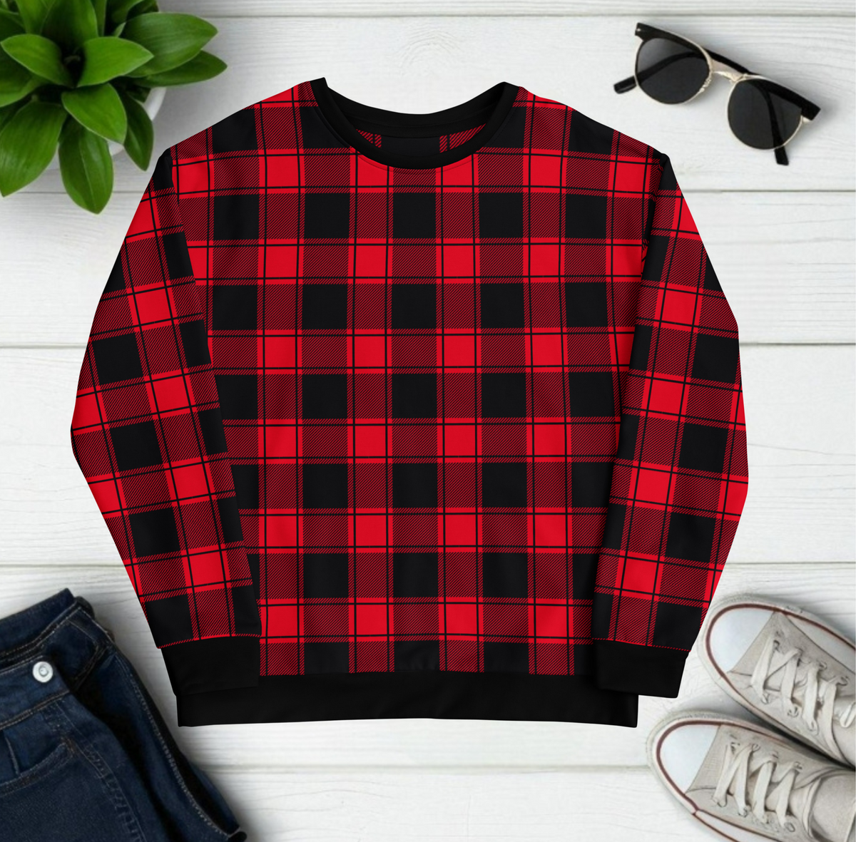 Checkered Unisex Sweatshirt