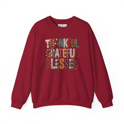 Thankful Grateful Blessed Crewneck Sweatshirt
