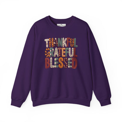 Thankful Grateful Blessed Crewneck Sweatshirt