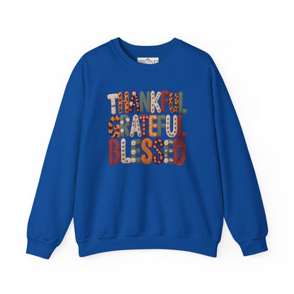Thankful Grateful Blessed Crewneck Sweatshirt