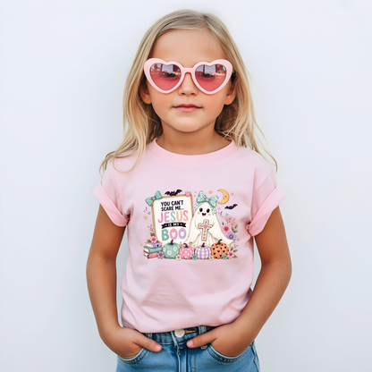 Ghost Halloween Shirt “You Can’t Scare Me, Jesus Is My Boo” Kids T-Shirt
