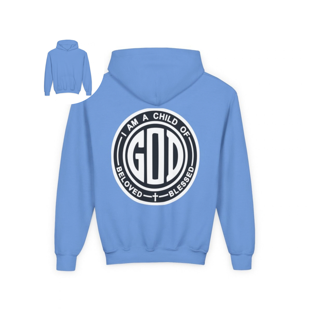 I Am a Child of God Faith Youth Hoodie