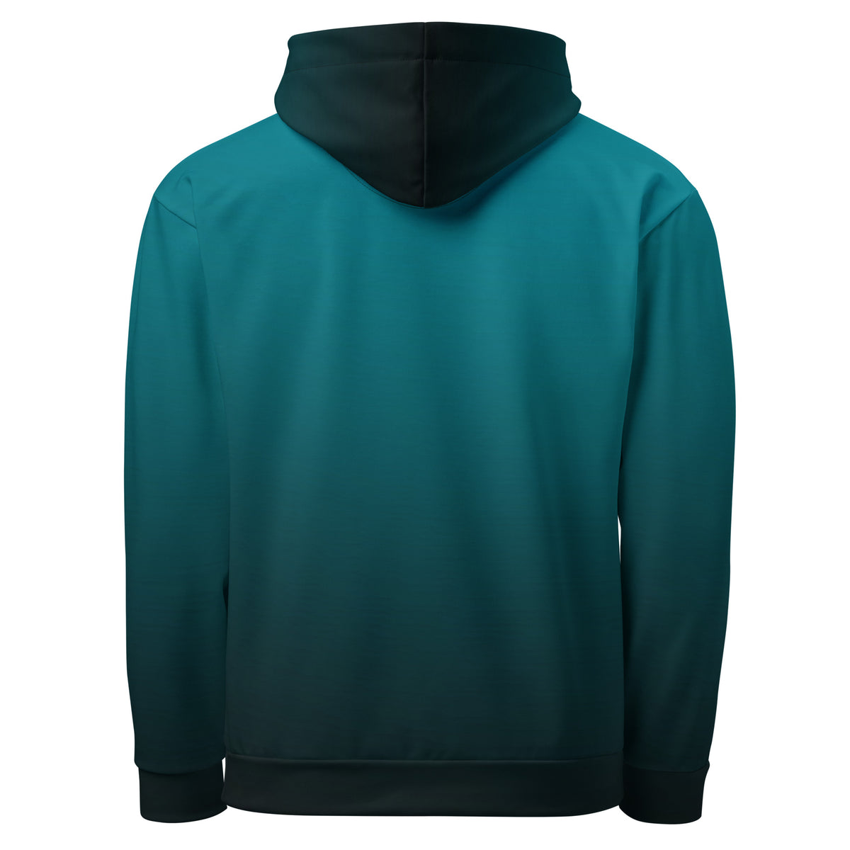 Turquoise To Black Ombre Unisex Hoodie
