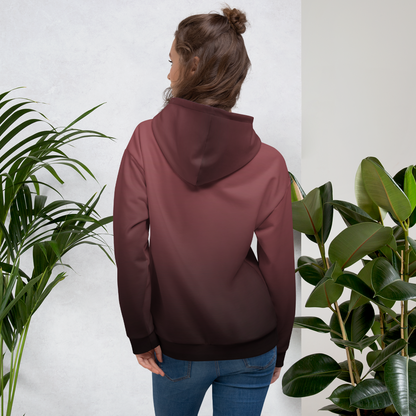 Mauve To Black Ombre Unisex Hoodie