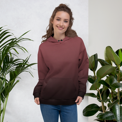 Mauve To Black Ombre Unisex Hoodie