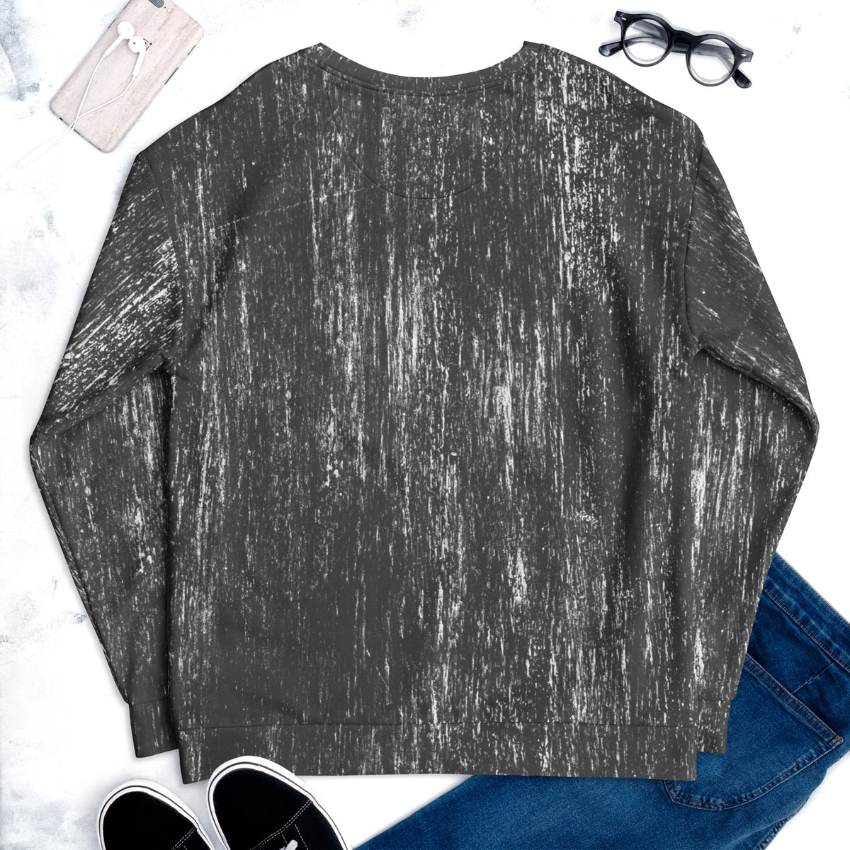 Scratched Grey Sweatshirt