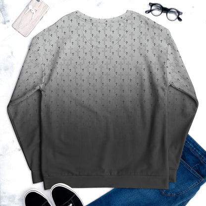 Jesus Cross Ombre Unisex Sweatshirt