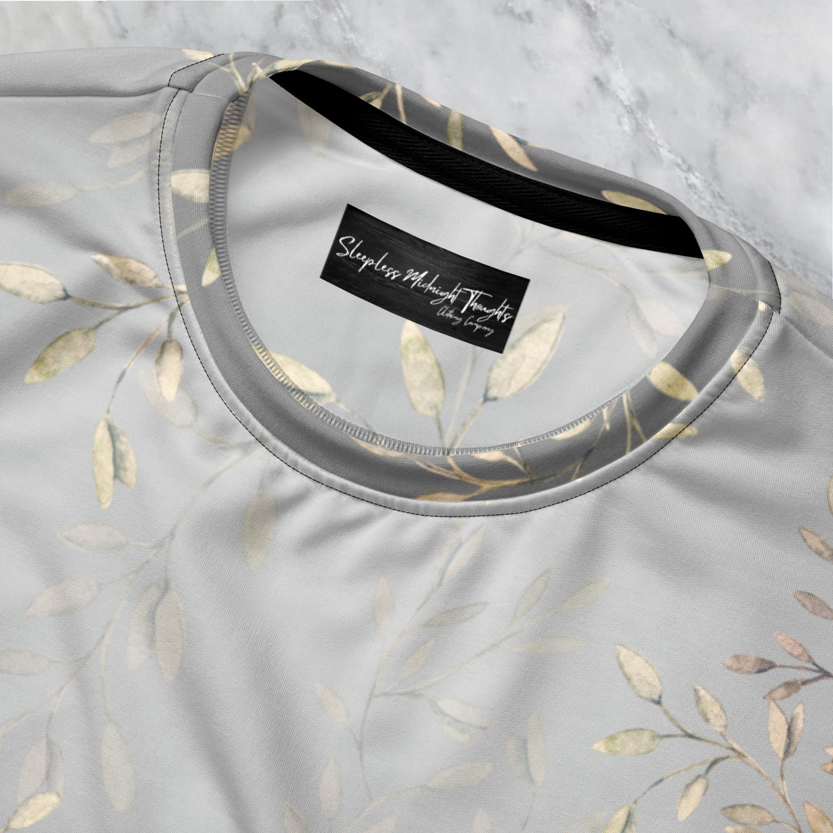 Floral Gold and Grey Ombre Women's Sweatshirt