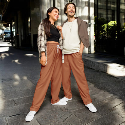 Caramel Wide-Leg Joggers