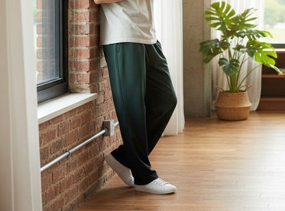 Forest Green Ombre Wide-Leg Joggers