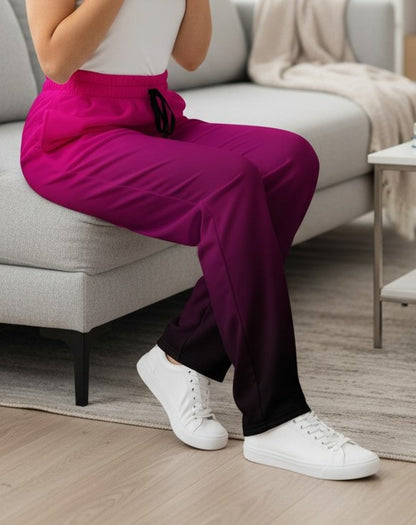 Pink Ombre Wide-leg joggers