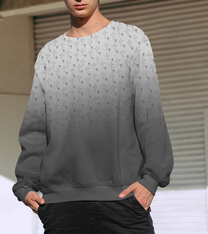 Jesus Cross Ombre Unisex Sweatshirt