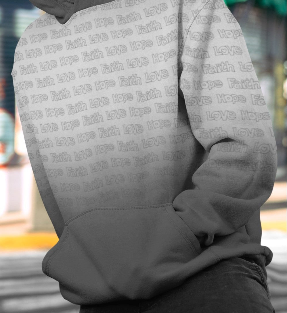 Faith Love Hope Ombre Hoodie