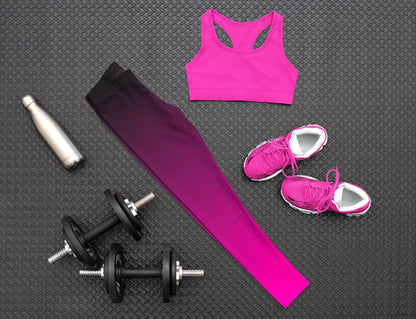 Hot Pink Ombre Leggings
