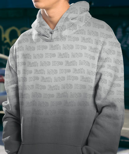 Faith Love Hope Ombre Hoodie