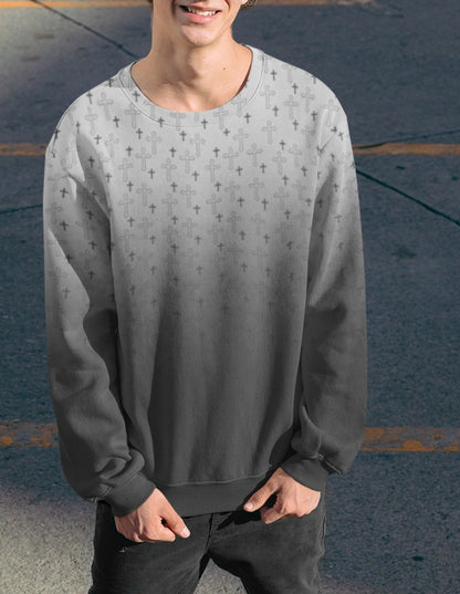 Jesus Cross Ombre Unisex Sweatshirt