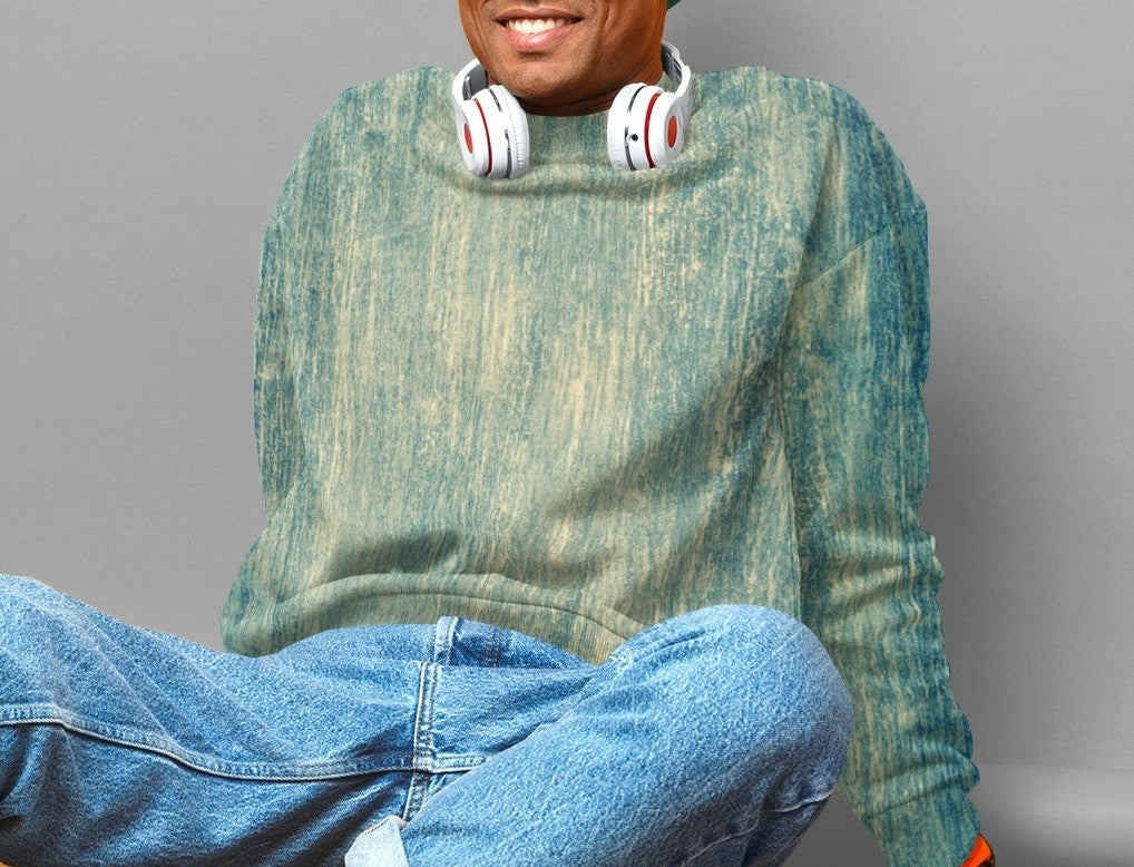 Scratched Green Sweatshirt