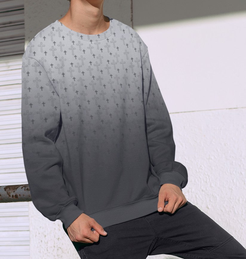 Jesus Cross Ombre Unisex Sweatshirt